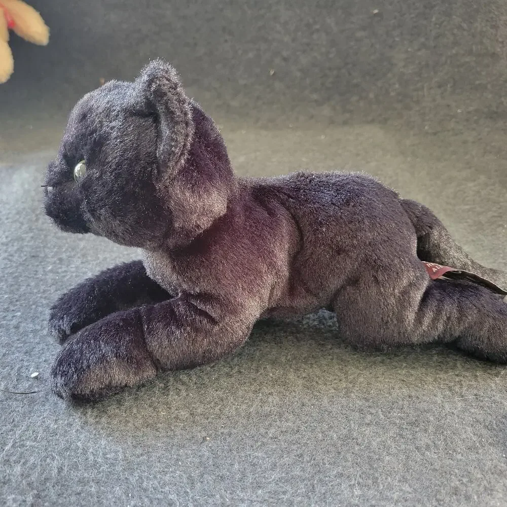 The Bearington Collection Black Cat Stuffed Animal Plush‎ Kitty 14 Inches EUC